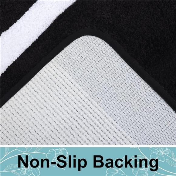 Bathroom Rugs Set 2 Pieces Soft Microfiber Bath Mat and U-Shaped Toilet Rug - Picture 6 of 6